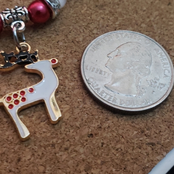 Handmade Reindeer Christmas 6 3/4 bracele - Picture 6 of 6
